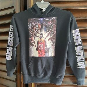 Jerzees Black Mamba Mentality Hoodie Kobe Bryant Medium Boys Fits 6-8 Best